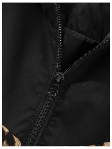 SOLY HUX Toddler Girl's Leopard Zip Up Hoodies Jacket Cheetah Print Color Block Long Sleeve Windbreaker Outerwear3