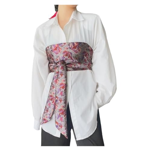 1Pc Belt Decor Brocade Jacquard Fabric Waistband Shirt Dress Decor Chest Wrapped Cummerbunds for decoration2