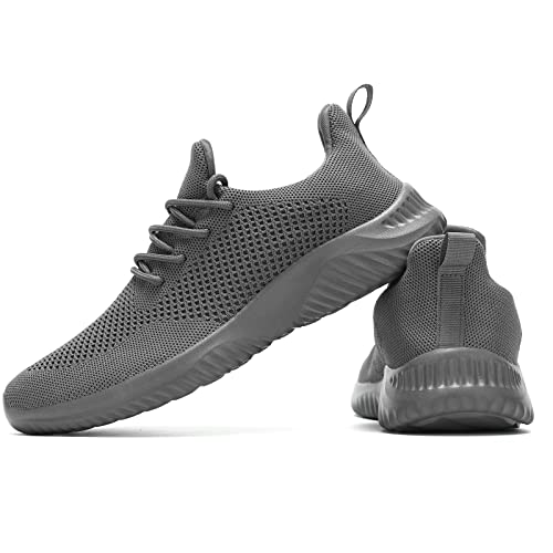 Image of Wrezatro Men's Slip on Walking Shoes Ultra Light Breathable Non Slip Running Shoes Casual Fashion Sneakers Mesh Workout Sports