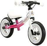BIKESTAR Kinder Laufrad Lauflernrad Kinderrad für Mädchen ab 2 - 3 Jahre | 10 Zoll Sport Kinderlaufrad | Pink & Weiß | Risikofrei Testen