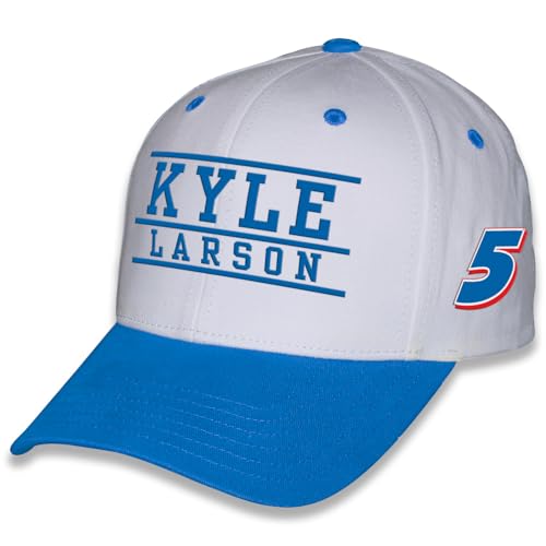 Gorra blanca Snapback de algodón Kyle Larson #5 NASCAR miniatura 4