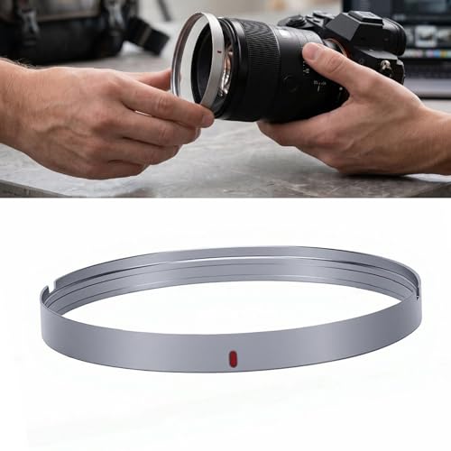 Anillo de lente aqxreight de aluminio plata resistente para objetivos RF 7