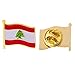 Produktbild Libanon Landflagge Anstecknadel Emaille aus Metall Souvenir Hut Männer Frauen Patriotische (Waving Flag Reverel Pin)