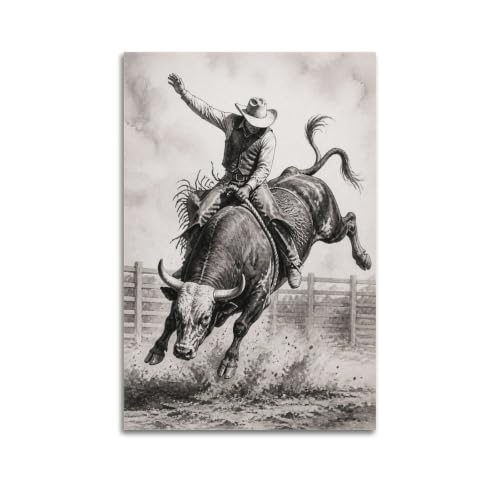 Décoration murale Far West pour chambre de garçon et salle de jeux - Toile OKAHYS 50x75