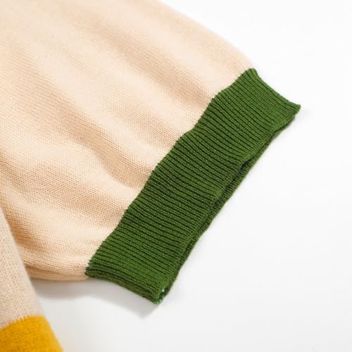 OXKNIT Mens Knit Polo Shirts 1960s Mod Style Vintage Short Sleeve Shirt with Geometrical Design4