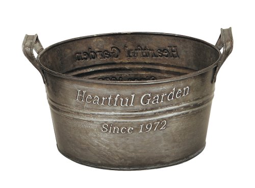 Amazon | ケーイーアイ アンティーク風ブリキ植木鉢 190Φ×100Hmm