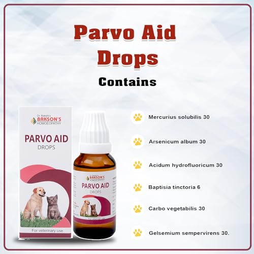 Bakson Veterinary Parvo Aid Drops for Pets – 30ML | Natural Parvo Medicine Dogs | Supports Cat Parvo Virus Symptoms, Recovery & Immunity | Safe Homeopathic Care Alternative to Harsh Parvo Medicine