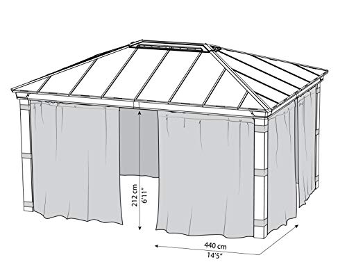 Palram Canopia Dallas 4900 Gartenpavillon-Vorhang-Set – Bild 4