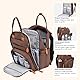 BabbleRoo Wickeltasche Rucksack – Große Kapazität, 17 Taschen, Wasserdicht – mit Wickelauflage, abnehmbarem Schnullerhalter, Kinderwagengurten – Reiserucksack für Mama & Papa
