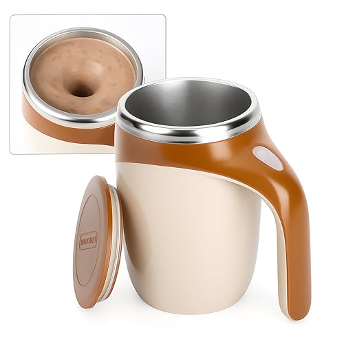 Image of Self Stirring Coffee Mug, Rechargeable Auto Magnetic Stirring CoffeeCup, Electric Mixing Cup, Self Mixing CoffeeTumbler, Stainless Steel Mug, Travel Cup for Milk, Cocoa, Coffee. (380 ml)