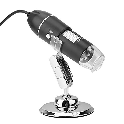 Image of USB Microscope, 50X-500X 0.3MP LED Microscope USB Magnifier for Computer with Holder for Industrial PCB Checking,Jewelry Appraisal,Detecting, etc