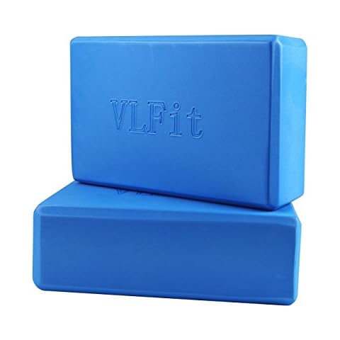 VLFit 2er-Set Yoga Blöcke/Yogablock - Wählen Sie Ihre Farbe und Größe (BLAU) Cover