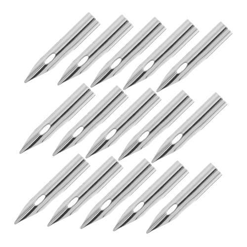 Housoutil Replacement Fountain Pen Tips 15 Pcs Calligraphy Pen Nibs 0.28mm Fine Tip for Writing Painting Lettering