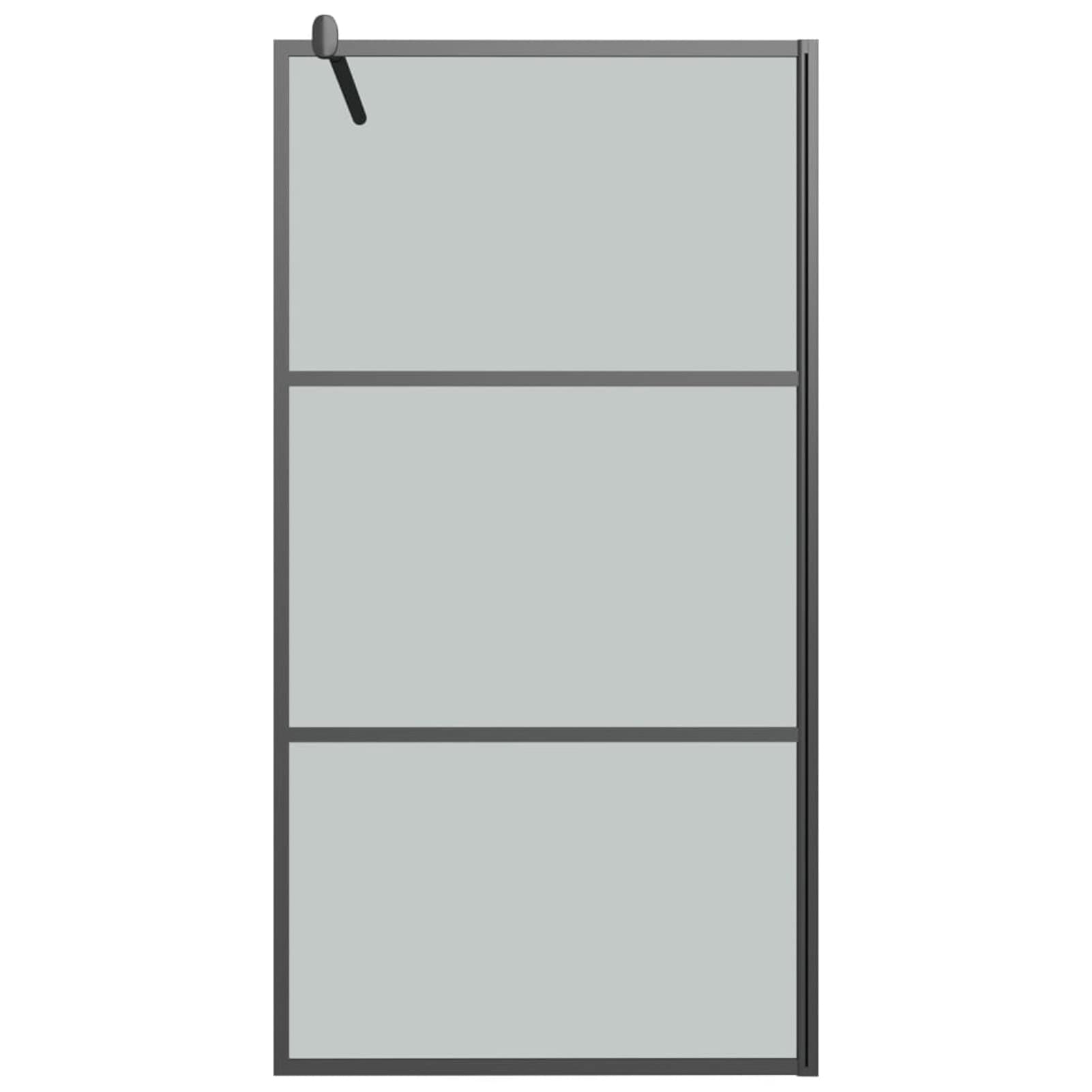 Mampara de Ducha accesible Vidrio ESG Oscuro Negro 100x195 cm, Mampara Bañera, Mampara Baño Ducha, Cabina De Ducha, Mampara Baño
