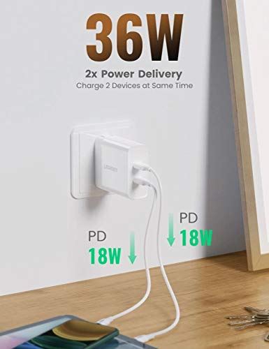 Carregador de Parede Dual USB-C 36W Fast Charger