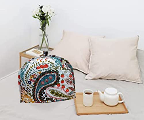 Image of Cotton Tea Cozy Decorative Insulated Tea Cosy Teapot Cozies Dust Cover to Keep Tea Warm, Kitchen Home Decro for Mom, Wife, Friends (White)