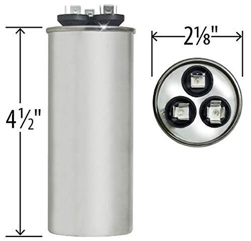 ClimaTek Capacitor Direct Replacement for Carrier HC98JA046-45 + 5 uf MFD 370 Volt VAC Round