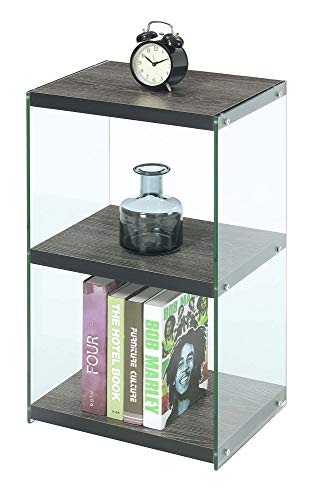 Convenience Concepts Soho 3 Tier Tower Bookcase, Weathered Gray #TOP26