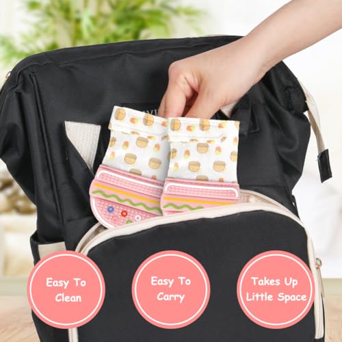 Image of 2Pack Silicone Teething Mitt, Hamburger Baby Teething Toy for 0-6 6-12 Months, Food Grade Silicone Infant Teething Mitten, BPA-Free Baby Chew Toys for Pain Relief, Sucking Needs