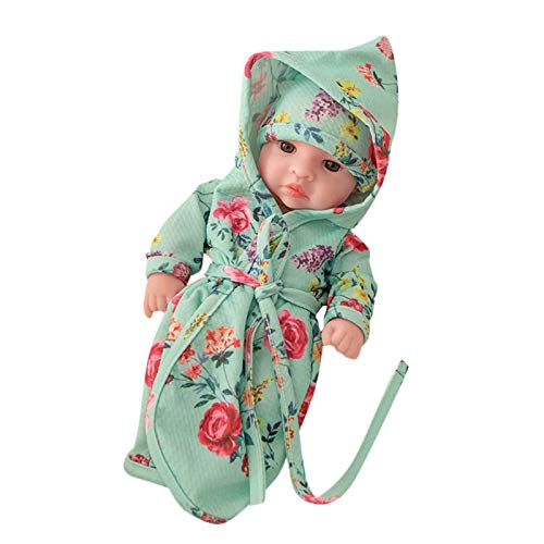 Baby Toys, 10 Inch Reborn Baby Dolls For 2-5 Year Old, Realistic Girl Doll For Kids, Soft Vinyl Body, Educational Toys For Kids 5-7, Home Room Decor, Birthday Gifts, Cool Stuff For Your Room (Green) #TOP17