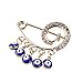 6Pcs Evil Eye Brooch Pins, Turkey Evil Eye Brooch Pins for Baby Rhinestone Charm Lucky Eyeball Hands Brooches Pins for Good Luck