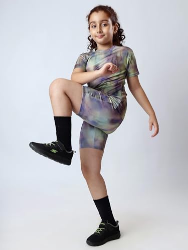 Image of Girl's Active Sports Wear Solid Short Sleeve Running Workout Tshirts Athletic Tops Lightweight Quick Dry Training Yoga Round Neck Tshirt (4 to 14 YRS)