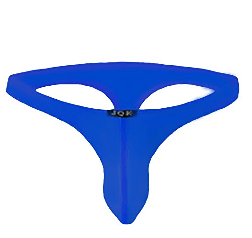 Youngbox Men's Thong G-String Sexy Mesh See Through Briefs Underwear, US L/Asia Tag XL(Waist 31-34), Dark Blue