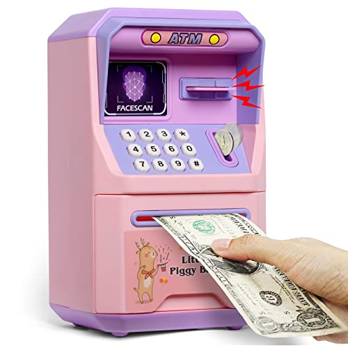 Piggy Bank for Kids, ATM Coin Bank Toys Gifts, Electronic Piggy B...