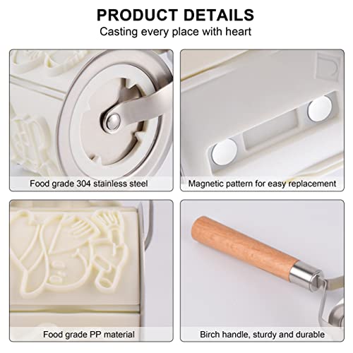 Ofidus Rolling Baking Molds Cookie Cutters Set - Cartoon Animal Cookie Cutter Reusable Biscuit Cutter With 32 Patterns Embossed Cookie Stamps #TOP2