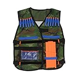 Color: Camuflaje Camo Chaleco Táctico Ajustable para Accesorios para Armas Nerf