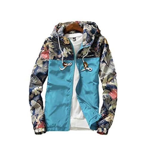XTR damhuvjackor 2020 sommar vardaglig vindjacka damer basic jackor jackor pullover dragkedja lätta jackor bomber Famale, himmelsblå, S.