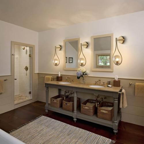 Image of Wall Lamp Chandelier Pendant Light, Home Decor for Bedroom, Living Room, Hallway, Cafe, Hotel, Restaurant (BAT Amber Wall LAMP with LED Bulb Pack of 1)