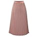 Produktbild IFOUNDYOU Rock Damen 2020 Sommer Mode Frauenrock Elegante Midi Lang Hohe Taille Elastische Röcke Mädchen Ausgestelltes Stretch Falten Einfarbig Chiffon Lässig Strand Urlaub Straße Kleider