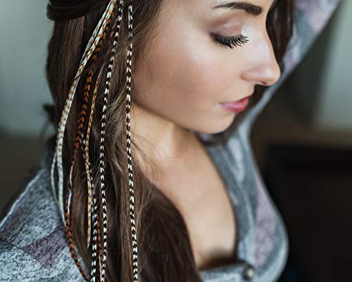 Feather Lily Natural Hair Feathers Kit, Feather Hair Extensions thumb #1