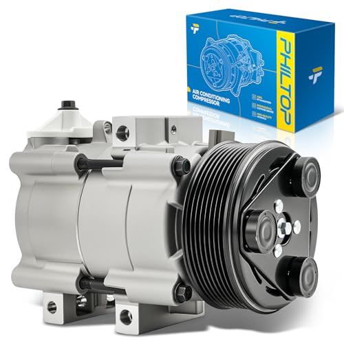 Image of PHILTOP Air Conditioning AC Compressor w /Clutch for 1997-2002 Ford Expedition,1998-2001 Navigator,2003 F150 /F250 Super Duty 5.4L,2000-2001 Excursion 5.4L /6.8L,1997-2002 E150 /E250 Econoline 4.6L /5.4