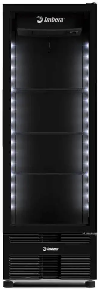 Expositor e Refrigerador Vertical VRS16 Imbera - All Black Inverter 485L Porta de Vidro 0ºC a +7ºC Bivolt Automático