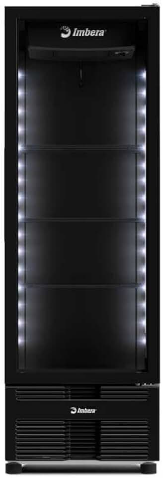 Expositor e Refrigerador Vertical VRS16 Imbera - All Black Inverter 485L Porta de Vidro 0ºC a +7ºC Bivolt Automático