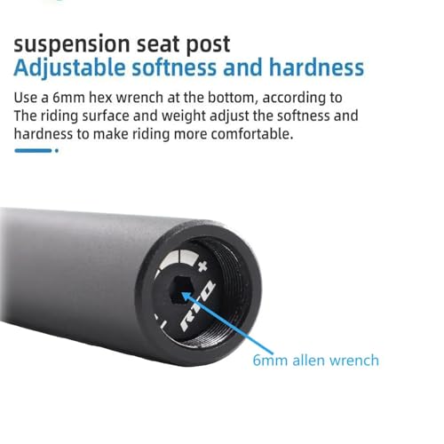 Bicycle Hydraulic Suspension seatpost, Lightweight Aluminum Alloy seatpost is Suitable for Road Bikes and Electric Bicycles, Bicycle Saddle Shock absorbers 27.5/30.9/31.6 350MM - Thumbnail 3