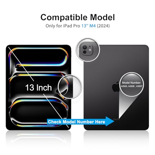 SPARIN Screen Protector for iPad Pro 13 inch M4/M5(2025/2024), 2 Pack Tempered Glass Film for iPad Pro 13 Screen Protector, Scratch Resistant