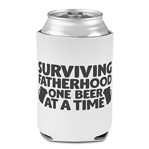 Sleeves for Cans Drink Cooler Surviving Fatherhood 1 Beer at A Time Dad Scuba Foam Party Cover