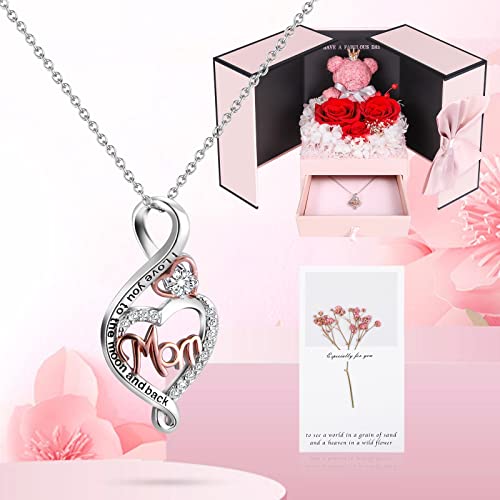 ADDWel-Gifts-for-Mom-from-Daughter-and-Son-Unique-Mom-Birthday-Gift-Idea-Preserved-Real-Roses-with-Sterling-Silver-Mom-Necklace-Cool-Present-to-Mother-Mama ADDWel Gifts for Mom from Daughter and Son Unique Mom Birthday Gift Idea Preserved Real Roses with Sterling Silver Mom Necklace Cool Present to Mother Mama
