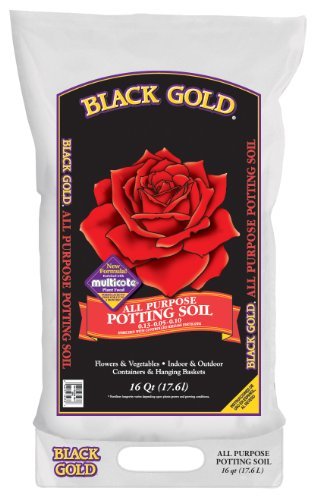 Black Gold 1410102 16 QT U 16 Quart All Purpose Potting Soil With Fertilizer
