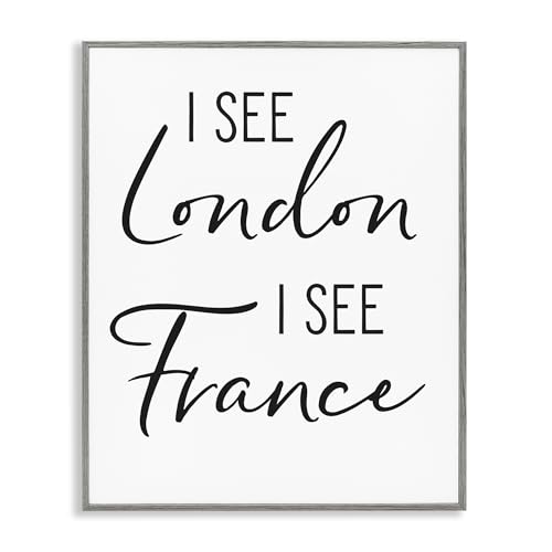 I See London and France Saying Bathroom Humor'| Framed Giclee Art by Stupell Industries - Used condition - US$17.99