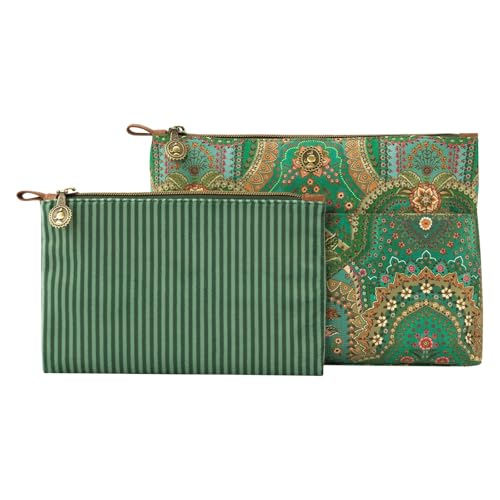 Trousse de toilette verte Caryn Pip Studio grand vanity maquillage femme