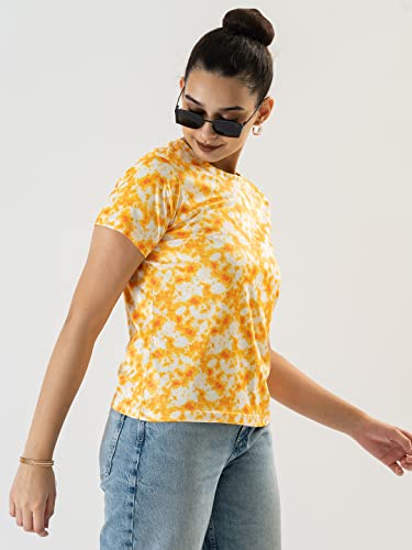 Image of PRETTIFY Women's Casual Regular Fit Half Sleeves Printed T-Shirt