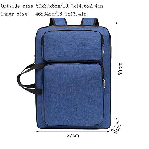 Image of 8K Artist Portfolio Case Art Backpack Drawing Board Bag Art Carrying Storage Bag Artist Portfolio Bag Adjustable Shoulder Straps Artist Travel Tote Bag for Drawing Painting Sketching Artwork Supplies