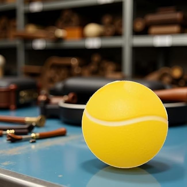 Yellow Hand Exercise Stress Relief Ball, Tennis Ball, Soft Squeeze Ball for Resistance Training, Anxiety Relief for Teens and Adults, Grip Strengtheners