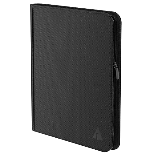 Rayvol Premium 12-Pocket 720 Card Binder, Ringless Trading Card Album Folder - Side Loading Ultrasonic-12720 Tech Zip Binder For Tcg -Black #TOP6