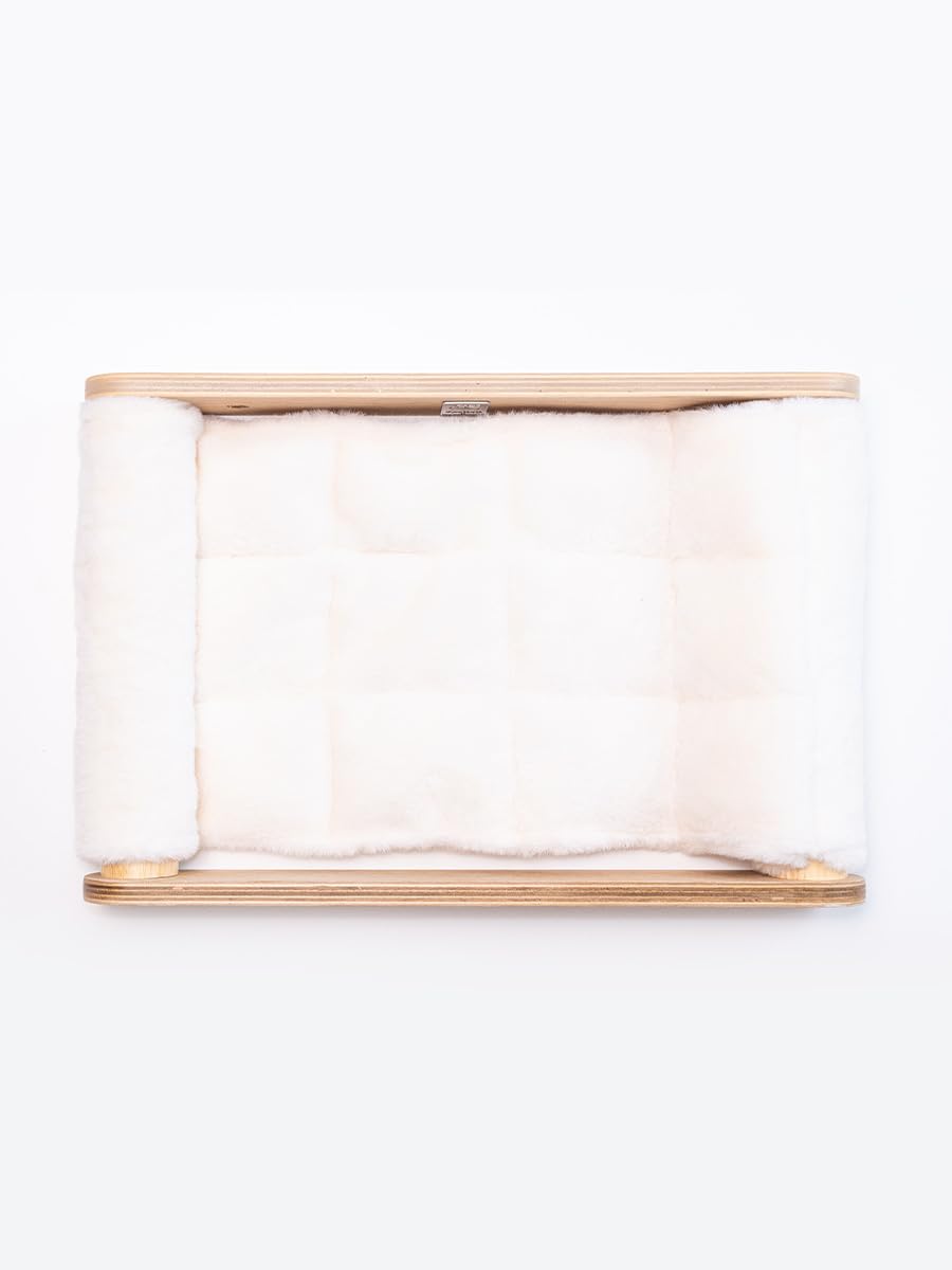 Petrebels Kletterwand, Katzenhängematte Lazy 50 cm, Kratzbaum Wand, Premium Qualität Wandkratzbaum, Katzenbett Wandmontage, Holz Farbe Eiche-Rustikal Look