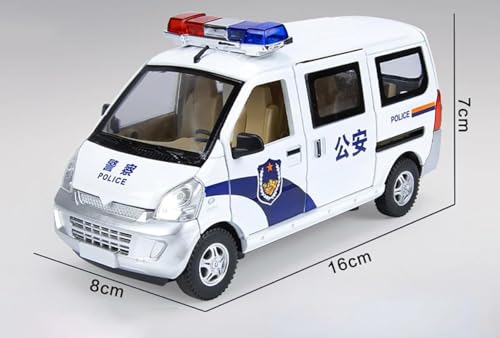 Image of 1:24 Wuling Postal Van Die-cast Car Model - Alloy Metal Mini Pull Back Toy with Sound & Light, Openable Doors, Postal Delivery Mini Ambulance Model Toy for Kids Boys Girls & Collectors (2)